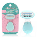 4  Blades Women razor with Refills for Replacement Ladies razor System Facial Hair Removal Tool