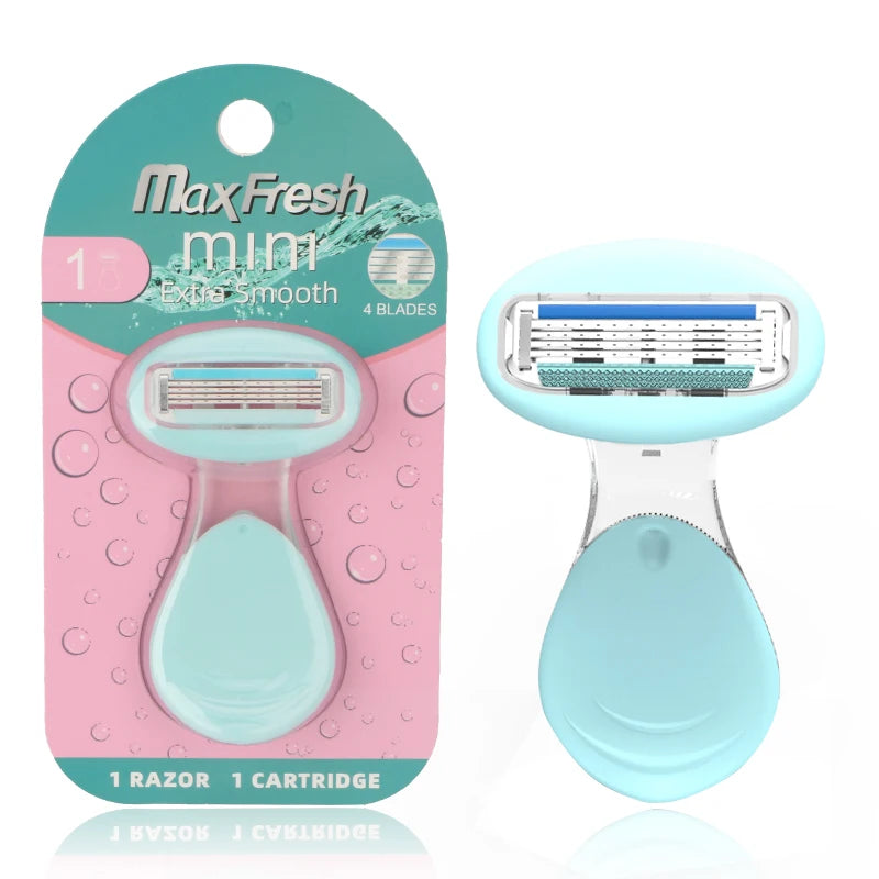 4  Blades Women razor with Refills for Replacement Ladies razor System Facial Hair Removal Tool