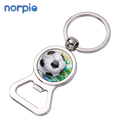Customizable Round Metal Bottle Opener Keychain Small Size Sublimation Opener for Beer Creative