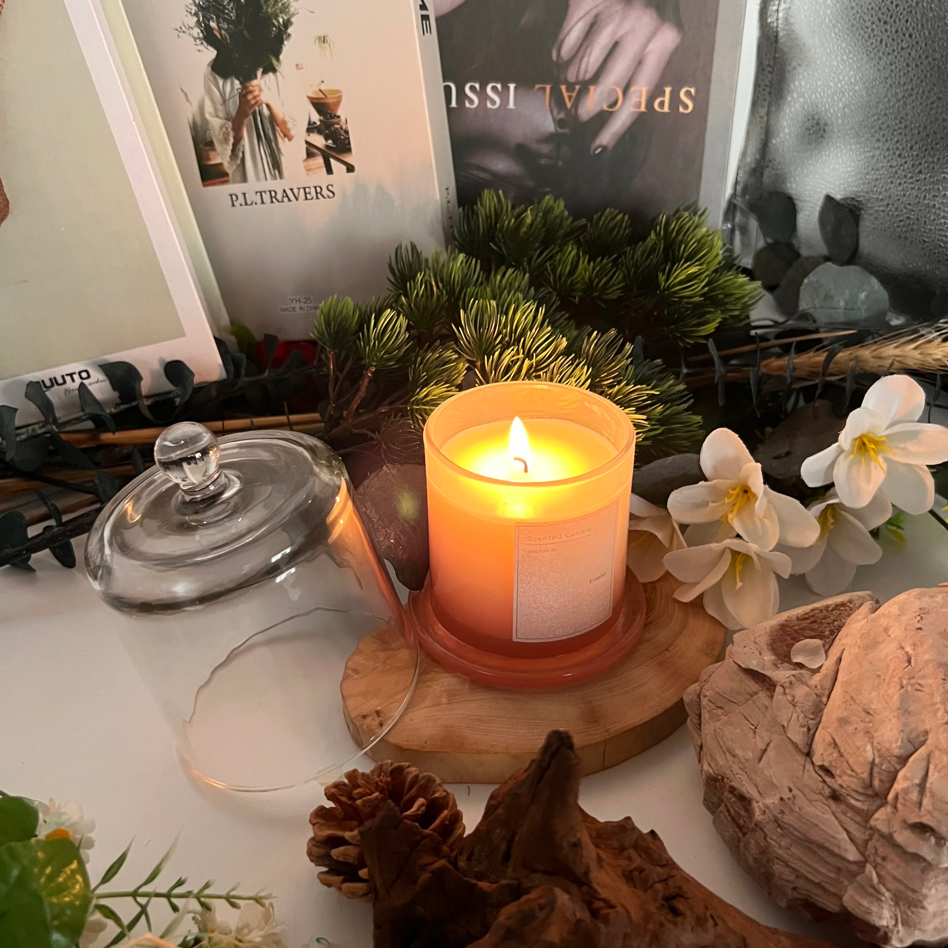 Funday Factory Luxury Aroma Glass Candles Organic Soy Wax Handmade Long Burning Wholesale Customization Christmas Thanksgiving