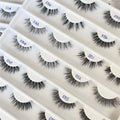 Free Sample Premium Pbt Lashes  Wholesale Vendor Fluffy  Strip Lashes Private Label with Box Custom Logo