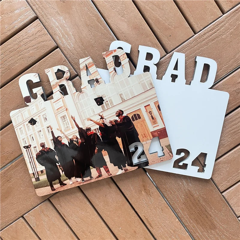 MDFSUB 5mm Grad&2024 Sublimation Photo Frame  Sublimation Graduation Plaques MDF Grad&24 Photo Frame