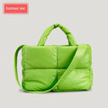 2024 Fashion Trend Ladies Season Puffer Handbag Full-filled Large Capacity Tote Bag Lightweight Puffer Casual Nylon Handbag