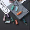 Natural Crystal Hexagonal Pointed Reiki Chakra Pendant for Women Gift Jewelry Making Crystal Pendant