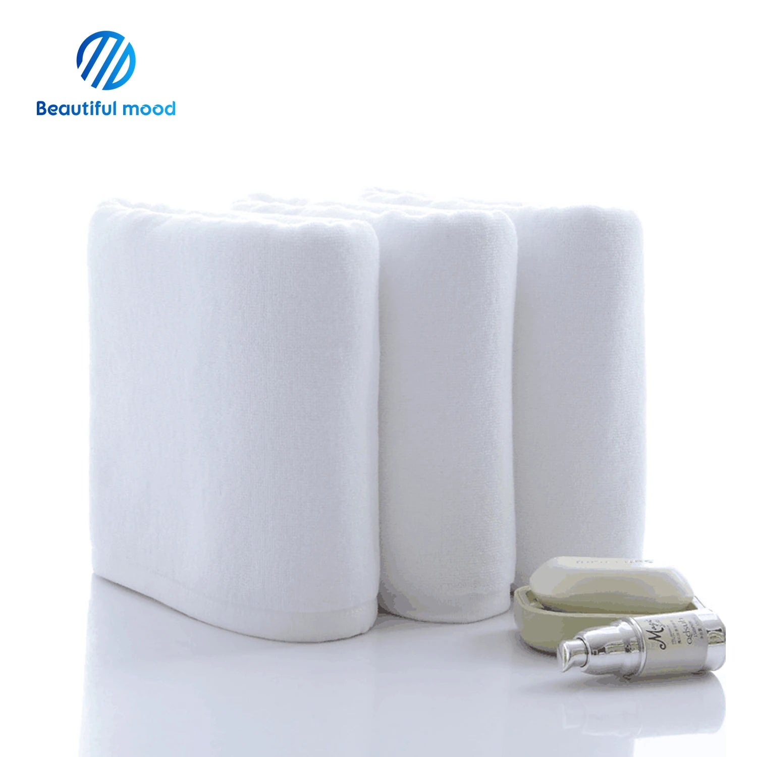 Hot Sale 100% Cotton Hotel Bath Towel Woven Technique 5-Star Hotel Use White Towels Cheap Option