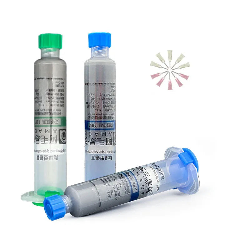 M14 M15 Lead-Free/Lead Tin BGA Reballing Welding Needle-tube Solder Flux for Mobile Motherboard SMD Electronic Maintenance