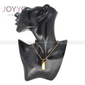 Printlogo Name DIY Minimalist Geometric Thick Rectangular Bar Pendant Custom Stainless Steel Necklace