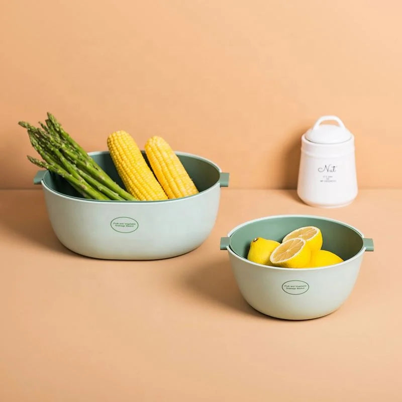 Self-designed Vegetable Sink Drain Basket Wash Fruits Vegetables Artifact Vegetable Basket Kitchen Modern Living Room Dishes