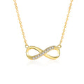 Best Selling 925 Sterling Silver Infinity Necklaces Trendy Style with Zircon Main Stone for Anniversary