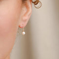 EManco New Freshwater Pearl Dangle Earrings 100% Natural Pearl Stainless Steel Chain Earrings Wedding Women's Gift Wholesale