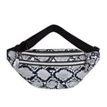 Travel Fashion Waist Bag Vintage Style Women's Snake Pattern PU Leather Fanny Pack Ladies Portable Chest Bag