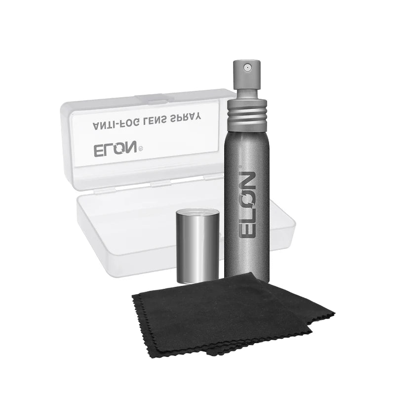 Wholesale Custom Logo Aluminum Bottle 30ml Liquid Antifog Spray Lens Cleaning Kit with Suede Microfiber Cloth and Box