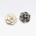 Pearl Enamel Camellia Brooches for Women Elegant Flower Pins Fashion Jewelry Coat Accessories Brooch