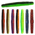 2024 New Floating TPR Material Stick Worm Glass Rattle Tube Inside Soft Bait Fishing Lures Fishing Baits
