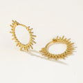 Nagosa Custom Jewelry 18k Gold Vermeil 925 Sterling Silver Sunburat Huggie Hoop Earrings