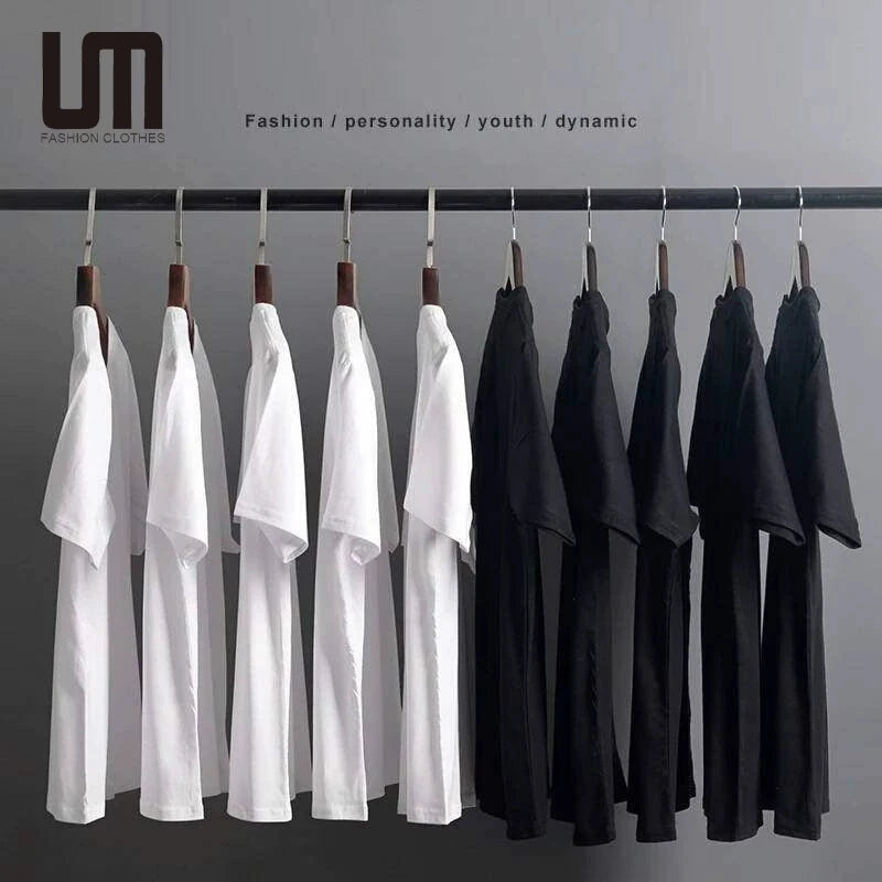 Clearance Sales OEM Custom Logo Summer Simple Fashion Men Casual Round Neck Solid Color Short Sleeve T Shirts