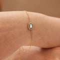Waterproof Jewelry Stainless Steel Clear Crystal Cubic Zircon Diamond 18K Adjustable Bracelets for Women