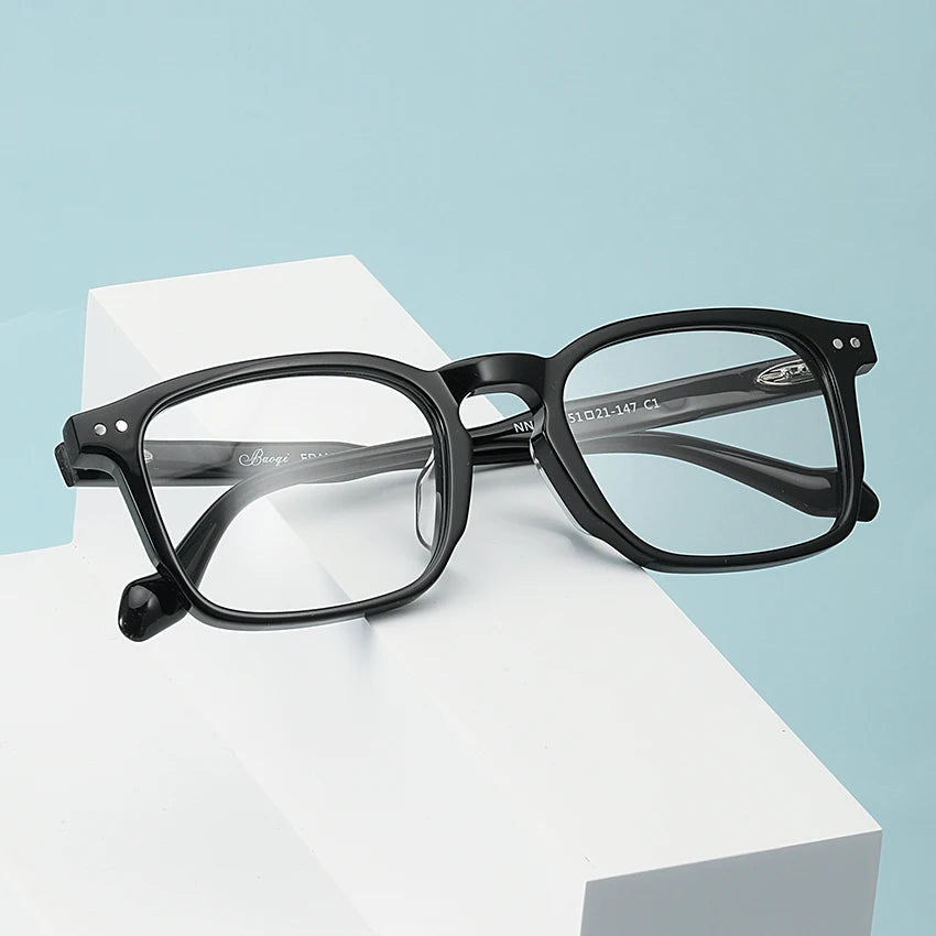 Unisex Acetate Eyewear Square Men Spectacle Anti Bluelight Blocking Computer Eyeglasses Blue Light Glasses