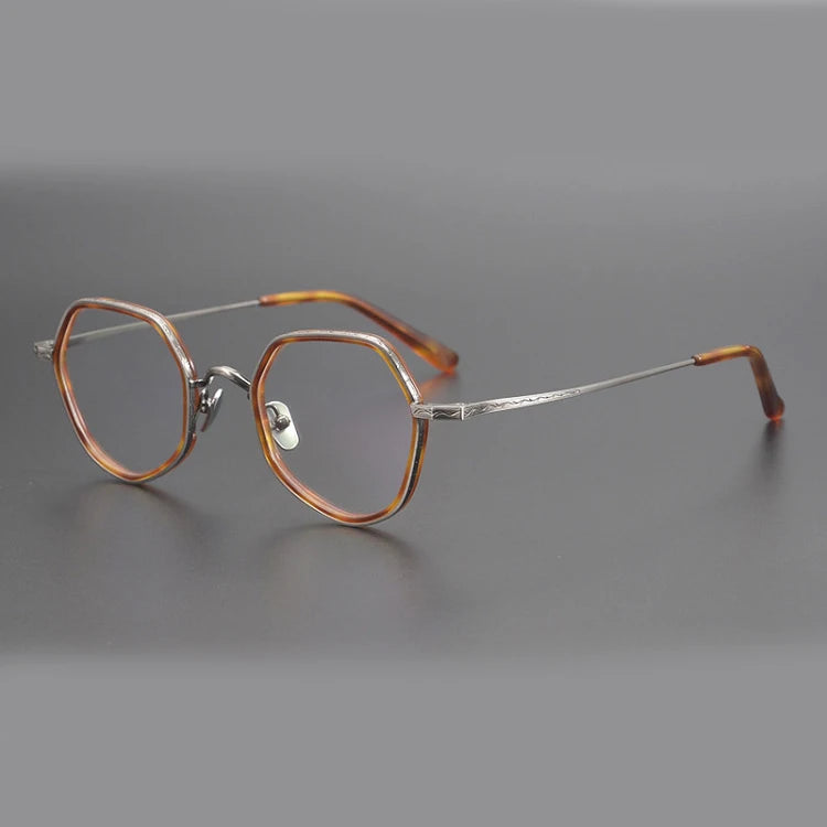 2021Ready Stock Vintage Titanium Luxury Optical Frames Retro Reading Eye Glasses Gafas Eyewear with Small MOQ