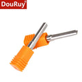 DouRuy Carbide Two Flute Straight End Mill 2 Flutes Straight Bits Milling Cutter for Wood MDF Plywood