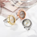 2024 New Cute Minimalist Shell Dial Ring Watch Versatile Small Couple Finger Watch Mini Clock Creative Ring Finger Decoration