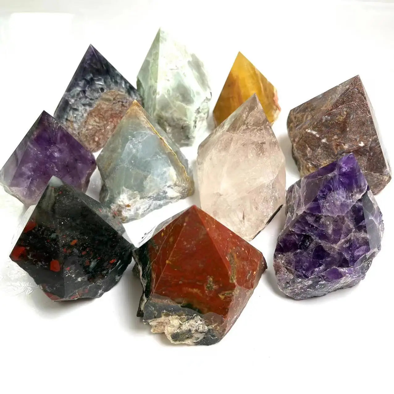 Healing Quartz Natural Polished Crystal Point Tower Rough Stone  Raw Stone Point for Fengshui Decoration