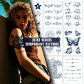 Semi-Permanent Tattoo Stickers Waterproof Plant-Based Large Small Designs Herbal Fruit Juice  Non-Toxic Body Sleeve Events Art