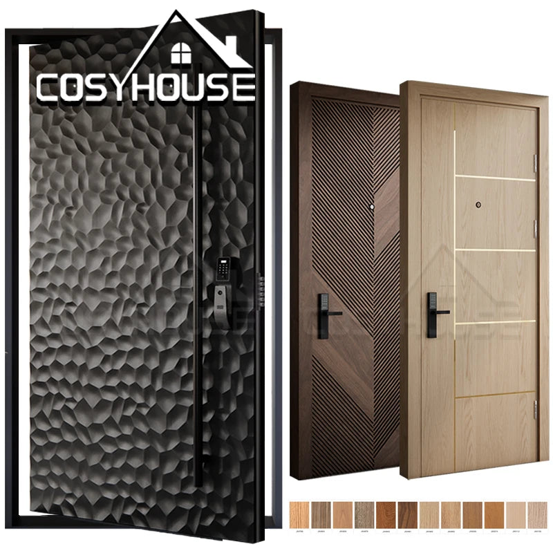 Residential & Villa Doors | Aluminum & Wood | Modern Design | Security & Thermal Insulation | CE/NFRC Certified