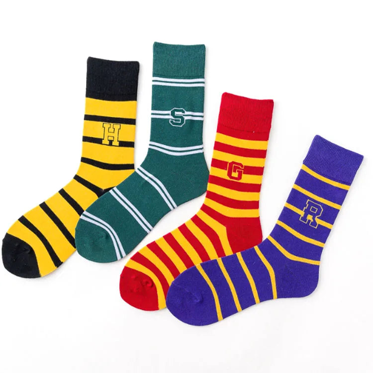 Factory Direct Sale Wholesale Tube Socks Casual Colorful Striped Men's Crew Socks