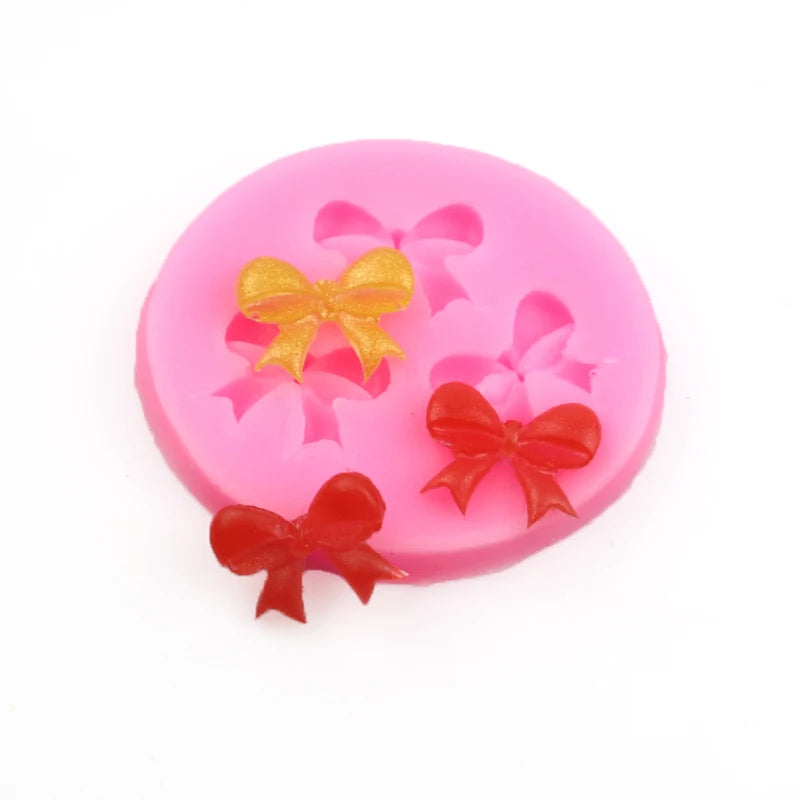 XGY-29 Bow Bowknot Shape 3D Silicone Molds Cake Fondant Mould Tools Cookware Cake Decorating Fondant Mold