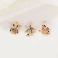 Factory Wholesale Fashion CZ Owl Starfish Butterfly Shaped Pendant 14K Gold Plated Animal Owl Charm Jewelry Making Accessories