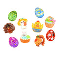 Cute Cartoon Print Craft Egg Rabbit Design Flat Back Resin Easter Decoration
