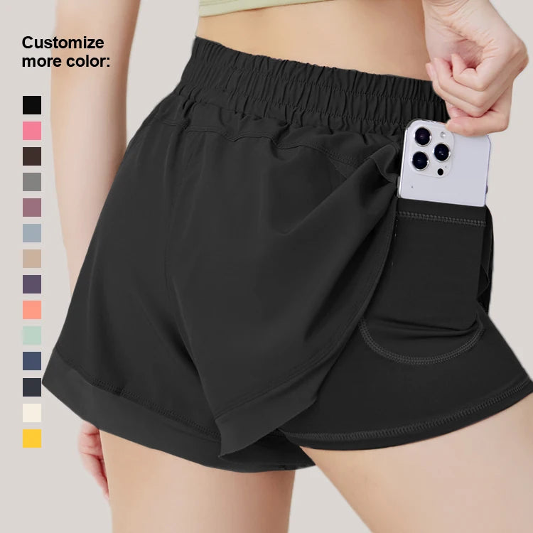High Quality Compression Gym Shorts Quick-Drying Fitness Sportswear with Pockets Colorful Hot Shorts for Yoga Customizable