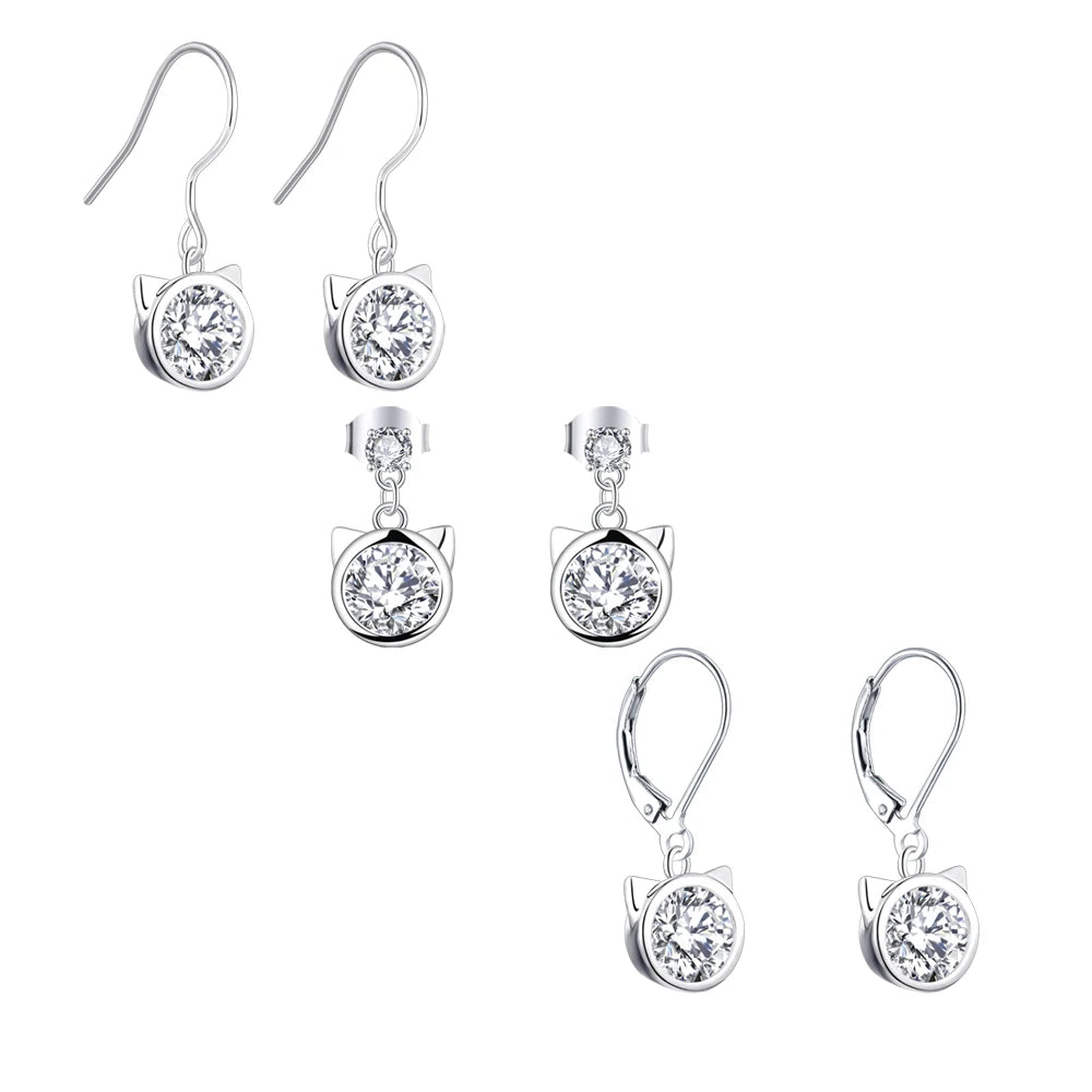 Oem Yh Jewellery High Quality 925 Silver Vintage Earring for Women White Cz Trend Cubic Zirconia Twist Diamond Hoop Earrings