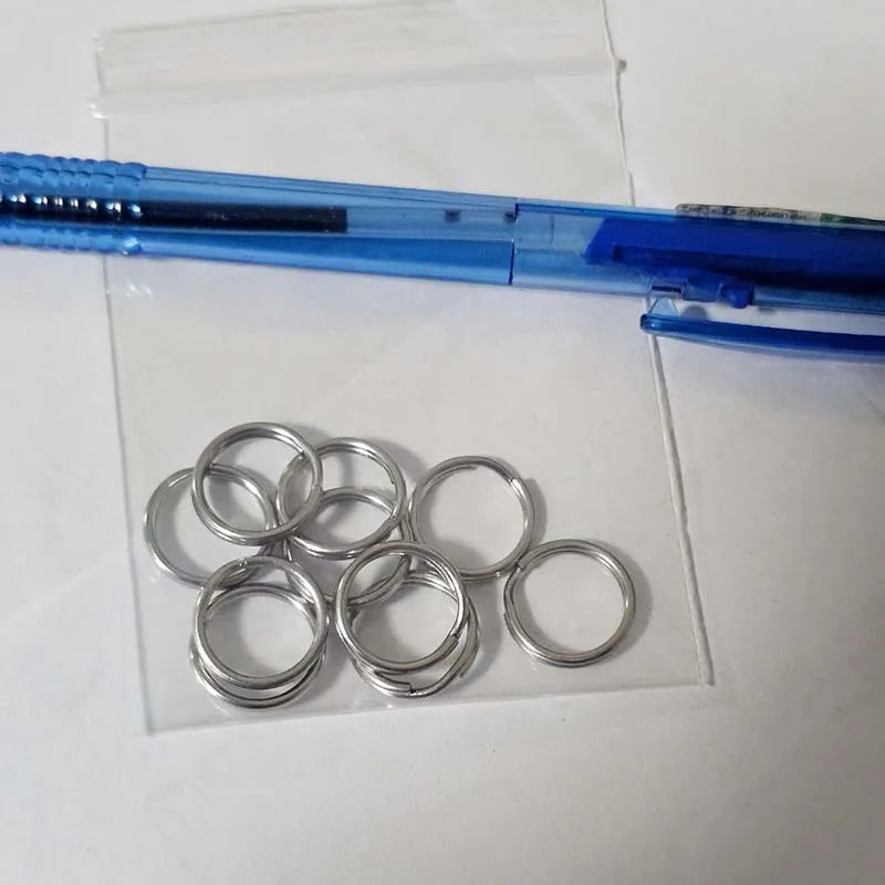 Stainless Steel Split Rings 15mm Silver Double Loop Jump Ring Split Rings Connector for Jewelry Making Key