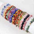 Fashion Jewelry Natural Crystal Gemstone Elastic Bracelet Women Men Crystals Chips Colorful Healing Energy Lucky Fashion Trend