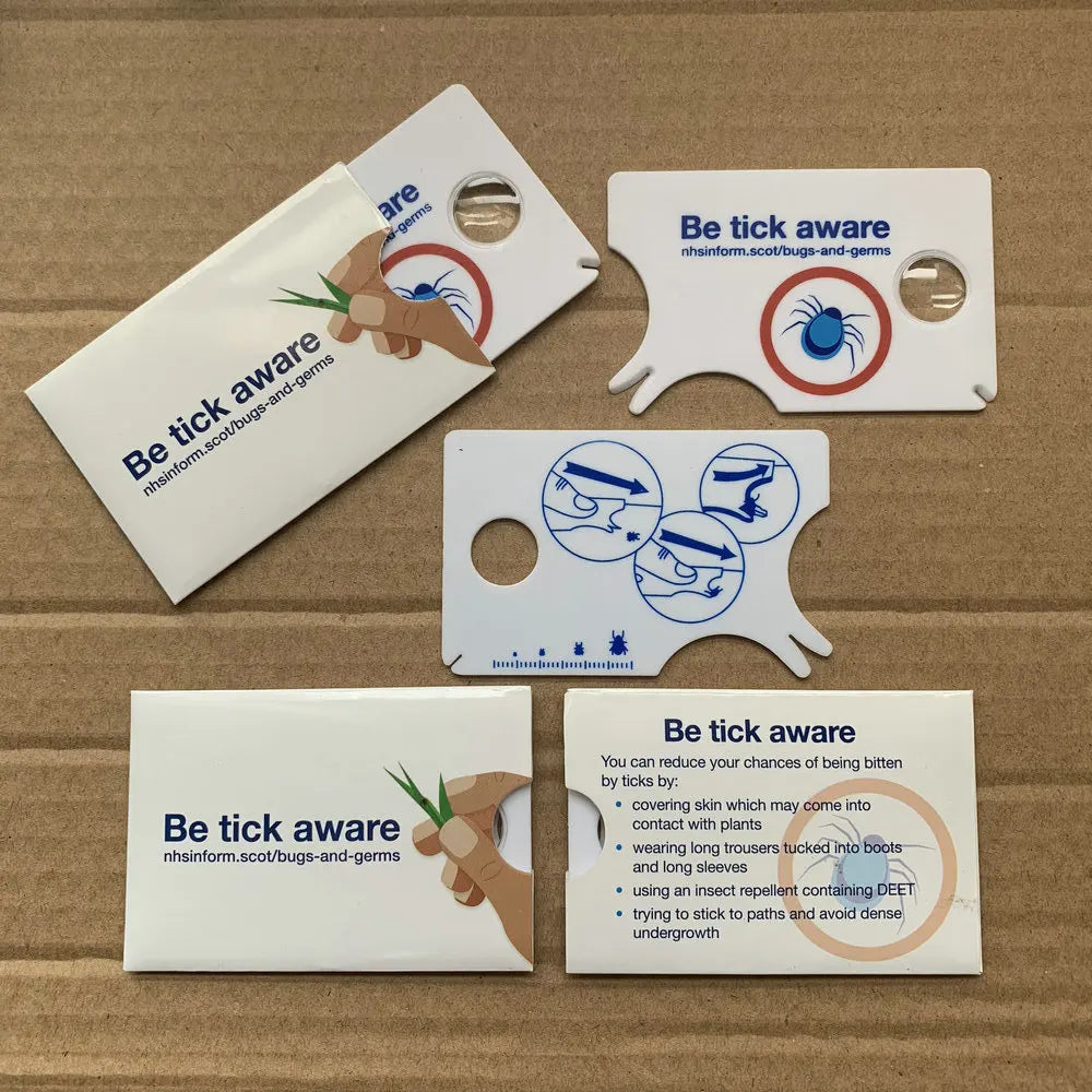 Compact Plastic Credit Card Size Tick Remover with Magnifying Glass Eco-Friendly Feature Customizable Logo Printed Envelope