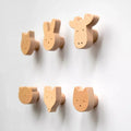 Untreated Beech Wood Elephant/lion/giraffe Animals Knobs Button Hooks Handles Animals Wooden for Drawers