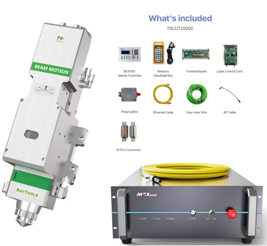Maxphotonics 1500w Laser Source +BM109+Fscut2000 + Bcs100  Used for Assembling Fiber Laser Cutting Machine