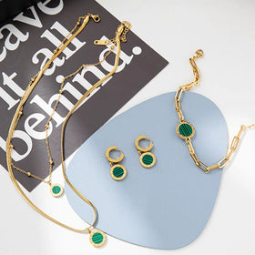 New Hot Fashion Simple Women Necklace Bracelet Earring Set Fine Jewelry Jewelry Sets
