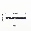 Automobile Alloy Refitted Turbocharged Turbo Metal Car Stickers Sports Body Stickers TURBO English Metal Strips