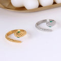 Personalized open not adjustable 18k snake stainless steel new trendy women ring gold plated rings anillos de oro