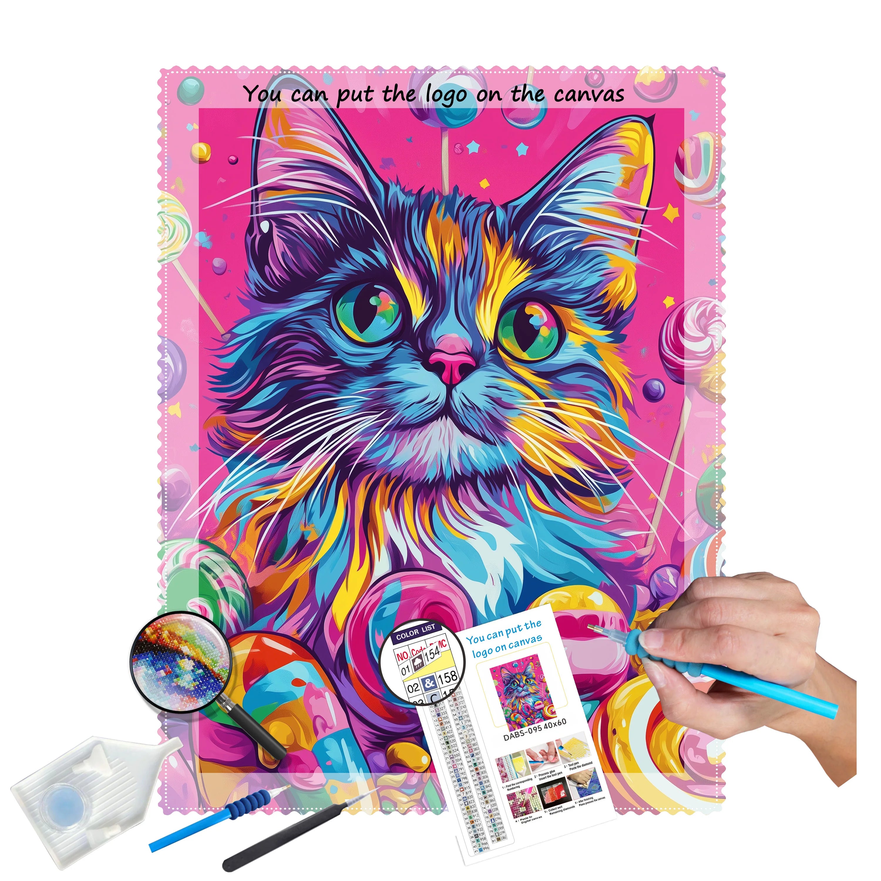 N-2304 Custom 5D Handpainted Portrait Diamond Painting DIY Kit Best Quality 40x30 Canvas