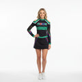 Custom Adult Cheer Team Practice Wear Uniforms Dance Studio Cheer Tracksuits with Printed Rhinestone