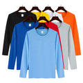Custom logo 100% Polyester Fit Dry Gym Long Sleeves Men and Women T Shirt