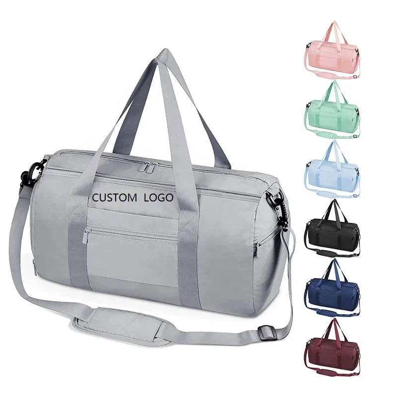 Latest Fashion Waterproof Sports Gym Oxford Duffel Bag Lightweight Carry on Tote Shoe Wet Clothes Compartments