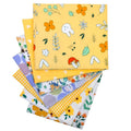 7pcs/lot Yellow Series Eco-Friendly Durable Quilting Cloth Patchwork Fabric Square Precut Cotton Fat Quarter Bundles DIY Hand