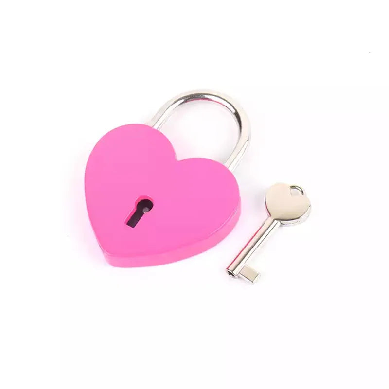 High Quality Ivoduff Metal Heart Padlock With Key Wedding Gift Love Heart Shape Lock