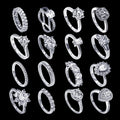 Xingyue Various Gold-plated 925 Sterling Silver   Jewelry Inlaid Moissanite Diamond Wedding Band Eternity Ring