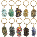 DIY Factory wholesale Reliable Natural stone key ring_ Sodalite energy Key chain_ Sodalite raw stone grape Shaped Pendant Folk Crafts
